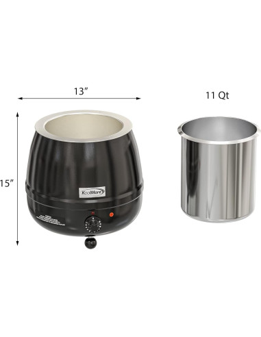 Calentador de Sopa Eléctrico KoolMore 9.46L con Tapa Bisagra