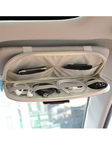 Organizador de Visera de Coche Takelablaze Negro 30.99x15.49cm