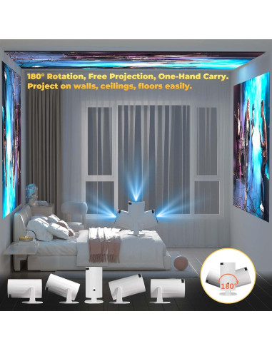 Proyector Portátil XBJ LXPTA001 1080P WiFi Bluetooth 4K