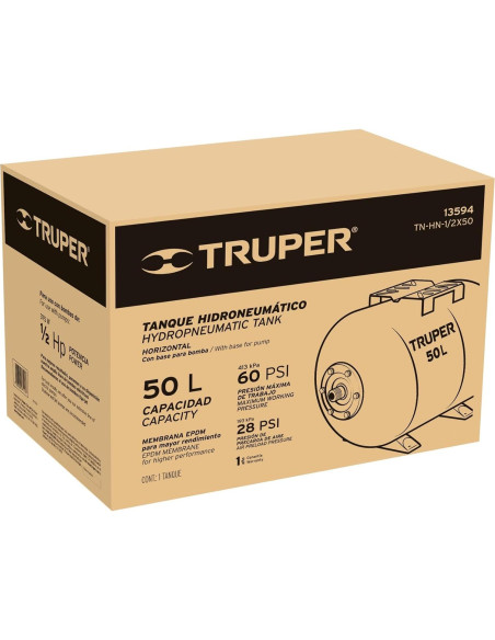 Bomba de tanque hidropneumático Pretul HIDR-1 2X50P 9.1 kg