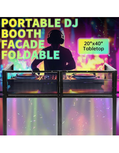 Cabina DJ Portátil HECASA 50.8x101.6 cm Plegable con Fundas 2