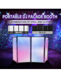 Cabina de DJ Plegable ECOTRIC con Estructura de Tela y Bolsa 2