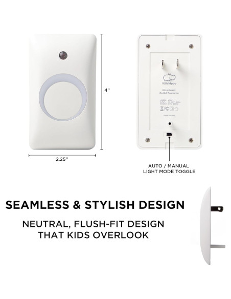 Cubierta de Enchufe a Prueba de Bebés LittleHippo GlowGuard