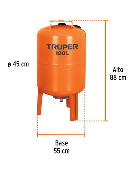 Tanque hidropneumático Truper TN-HN-1X100 20.8 kg