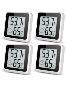 Higrómetro Digital Vaikby 4Pack - Termómetro Interior Preciso