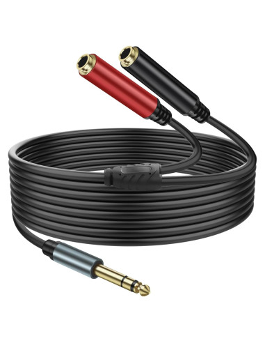 Cable divisor estéreo TRS 1/4" Y 2 hembra 2M Yingtuyou