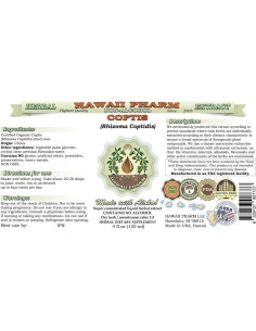 Extracto Líquido de Coptis Sin Alcohol Hawaii Pharm 60 ml 2