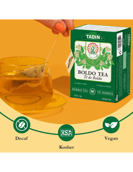 Té Herbal Boldo Tadin, Sin Cafeína, 144 Cuentos