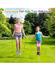Cuerda de Saltar Ajustable TIOPSUUO para Niños - PVC Suave 2