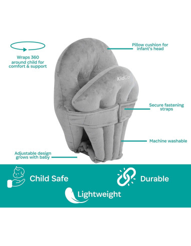 Soporte Portátil KidCo HuggaPod Gris 27.9x6.4x27.9 cm