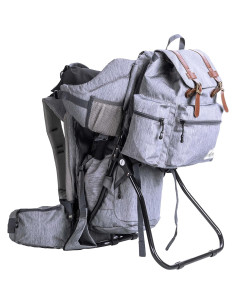 Portabebés ClevrPlus Urban Explorer para Senderismo Gris 2