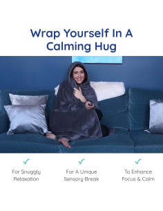 Sudadera con Manta con Peso Diversión y Función 152 cm Gris 2