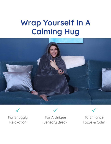 Sudadera con Manta con Peso Diversión y Función 152 cm Gris