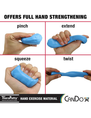 CanDo TheraPutty 113.4g Firme Masilla para Rehabilitación de Mano