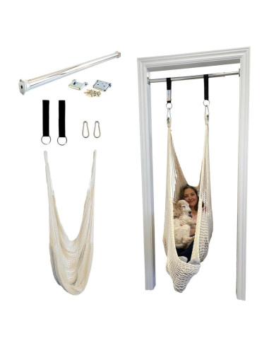 Hamaca de Puerta DreamGYM - Silla Sensorial Marfil Suave