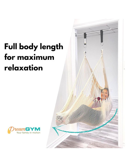 Hamaca de Puerta DreamGYM - Silla Sensorial Marfil Suave