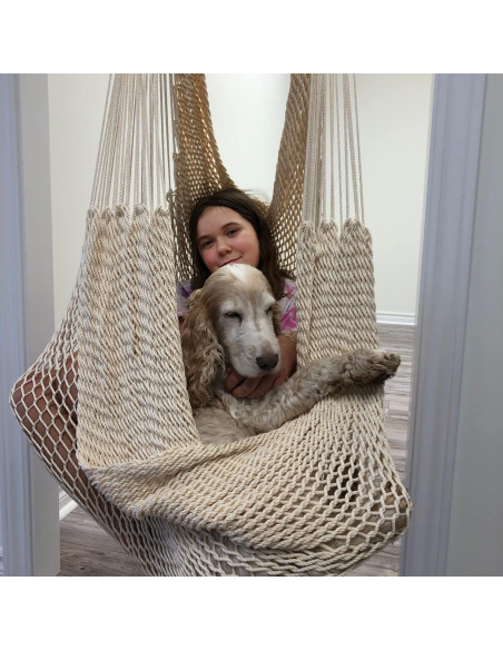 Hamaca de Puerta DreamGYM - Silla Sensorial Marfil Suave