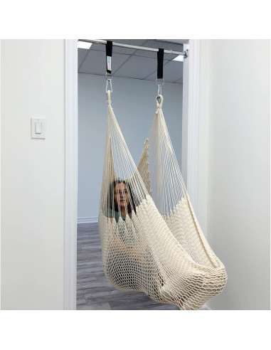 Hamaca de Puerta DreamGYM - Silla Sensorial Marfil Suave