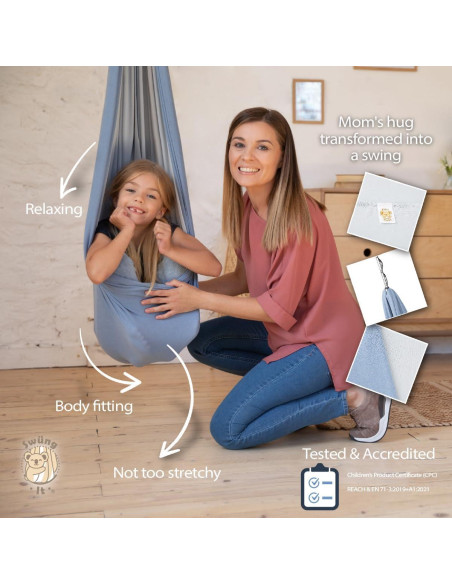 Columpio Terapéutico SWING IT para TDAH y Autismo - Suave y Resistente