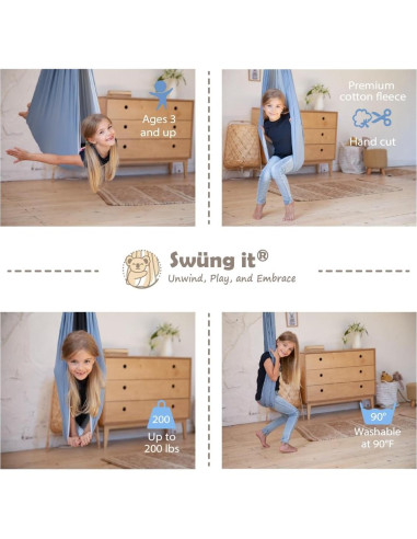 Columpio Terapéutico SWING IT para TDAH y Autismo - Suave y Resistente