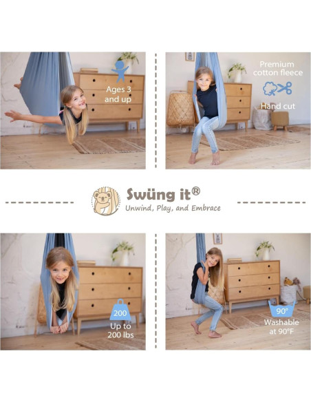 Columpio Terapéutico SWING IT para TDAH y Autismo - Suave y Resistente