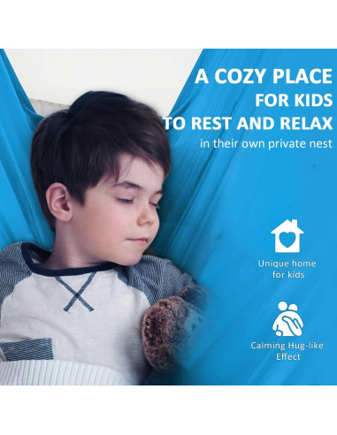 Columpio Sensorial Terapéutico ZWWADR 2.79m Azul Claro