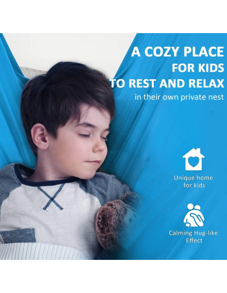 Columpio Sensorial Terapéutico ZWWADR 2.79m Azul Claro