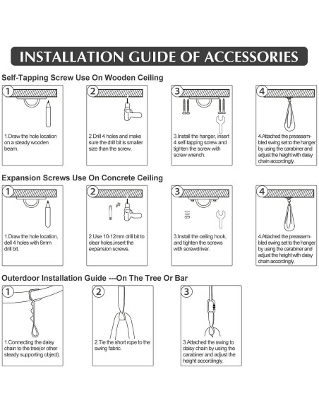 Columpio Sensorial Terapéutico ZWWADR 2.79m Azul Claro