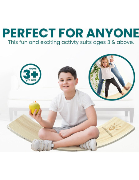 Tabla de Equilibrio FUNTASTICVENTURES 82x30cm Madera Haya