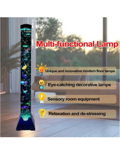 Lámpara de Burbuja Sensorial Oirtmiu 1.22m - 20 Colores LED 2