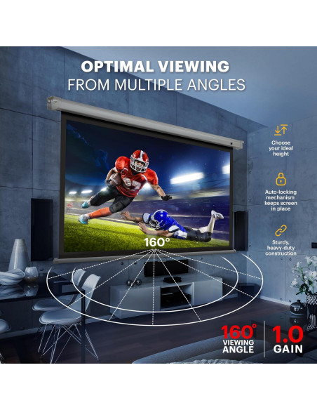 Pantalla de Proyector Manual Retráctil KODAK 100" 16:9