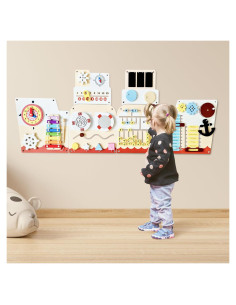 Panel Sensorial de Pared Cateam 16en1 para Niños 3-12 Años