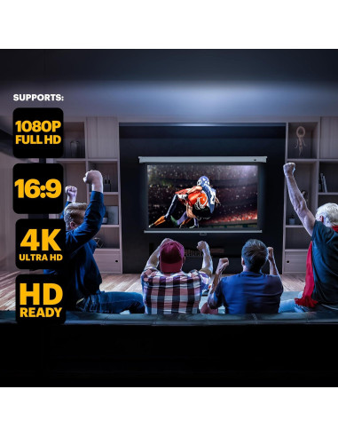 Pantalla de Proyector Manual Retráctil KODAK 100" 16:9