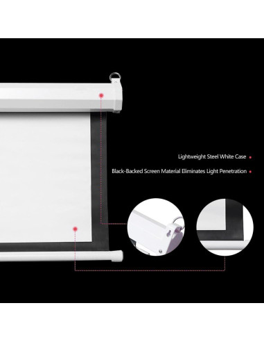 Pantalla de Proyector Motorizada Imseigo 100" 4:3 Control Remoto