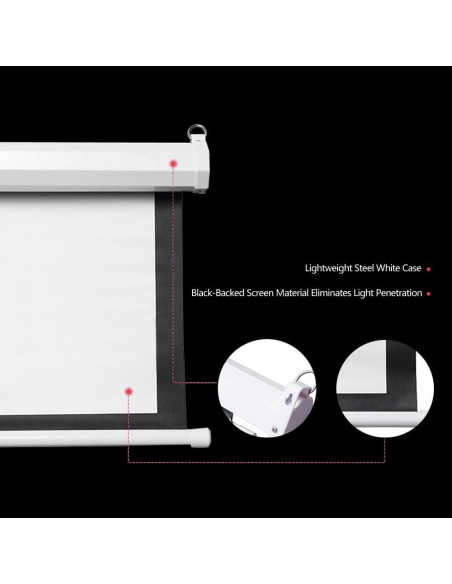 Pantalla de Proyector Motorizada Imseigo 100" 4:3 Control Remoto