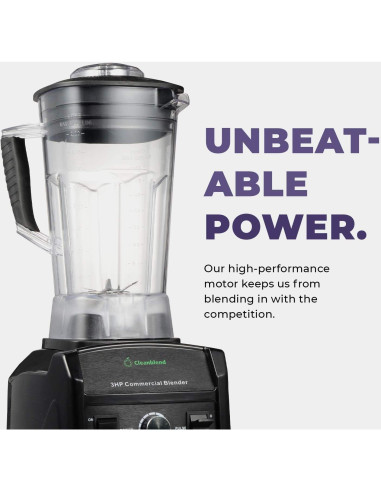 Licuadora Cleanblend 1800W 3HP 64oz Profesional Libre BPA
