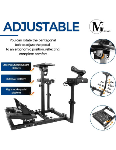 Soporte de Simulador de Vuelo Minneer 43H Ajustable 181kg