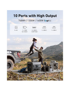 Estación de Energía Portátil Anker SOLIX C800, 1200W, 768Wh 2