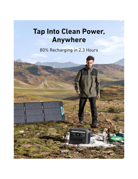 Estación de Energía Portátil Anker SOLIX C800, 1200W, 768Wh