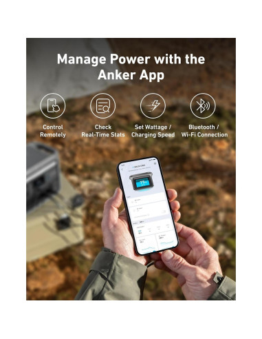 Estación de Energía Portátil Anker SOLIX C800, 1200W, 768Wh