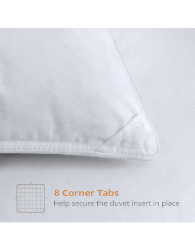 Edredón de Plumas de Ganso Wellos Queen 850+ Relleno 100% Algodón