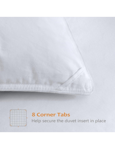 Edredón de Plumas de Ganso Wellos Queen 850+ Relleno 100% Algodón