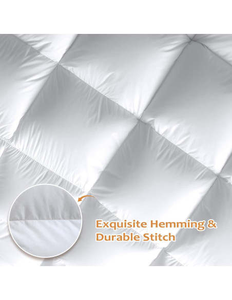 Edredón de Plumas de Ganso Wellos Queen 850+ Relleno 100% Algodón