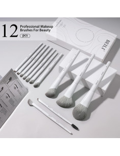 Conjunto de Brochas de Maquillaje BEILI 12 Veganas Rosa 2