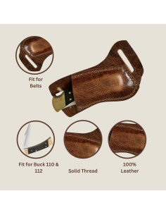 Funda de Cuero Personalizada Coast Leathers para Buck 110/112 2