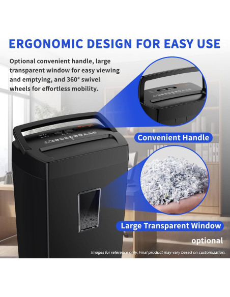 BONSAII Trituradora Personalizable 12 Hojas 20.8L Alta Seguridad