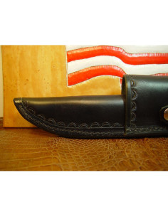 Funda de cuchillo de cuero negro Whaline para Ka-Bar Marine 2