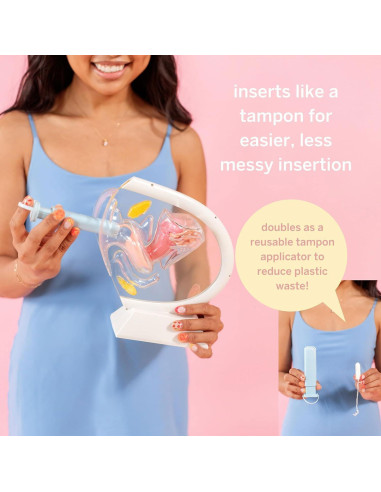 Aplicador de Disco Menstrual Pixie - TPE Antibacteriano - Reutilizable