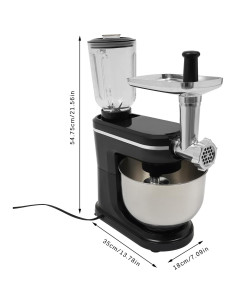 Procesador de Alimentos NIENIEE Mezclador Eléctrico 6L Negro 2
