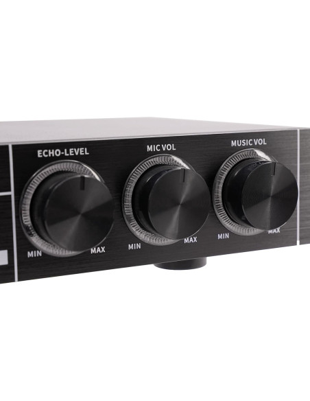 Procesador de Audio Profesional 25W Bluetooth Negro